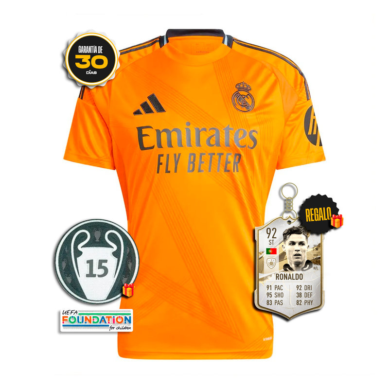 Camiseta Real Madrid Segunda Equipación Naranja