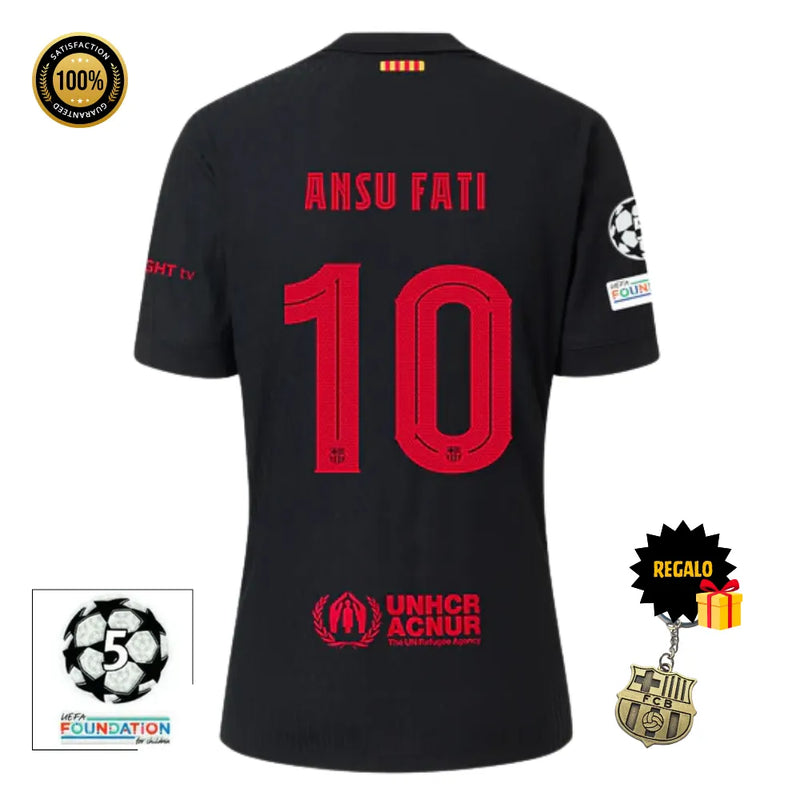 #10 ANSU FATI Camiseta Hombre Segunda Equipación 24/25 FC Barcelona