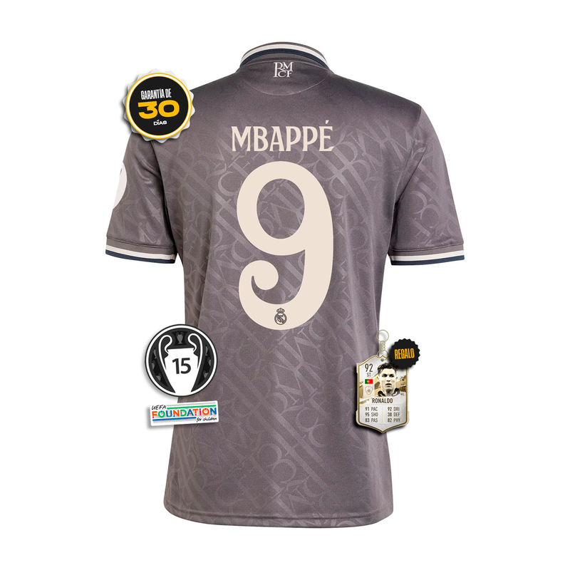 #9 MBAPPÉ Camiseta Real Madrid TERCERA EQUIPACIÓN 2024/25 + 5 REGALOS 🎁