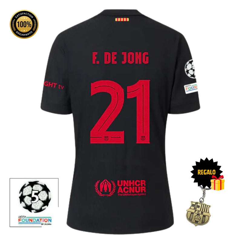 #21 F. DE JONG Camiseta Hombre Segunda Equipación 24/25 FC Barcelona