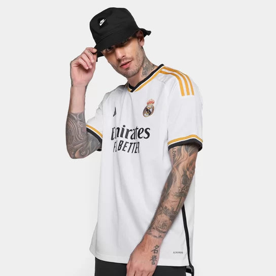 Camiseta Real Madrid Primera Equipación Blanca CHAMPIONS 15 23/24 + 5 REGALOS 🎁