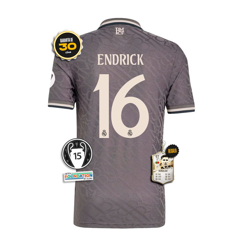 #16 ENDRICK Camiseta Authentic Real Madrid Tercera Equipación 24/25 + 5 REGALOS 🎁