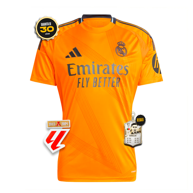 Camiseta Real Madrid Segunda Equipación Naranja 2024/25 + 5 REGALOS 🎁