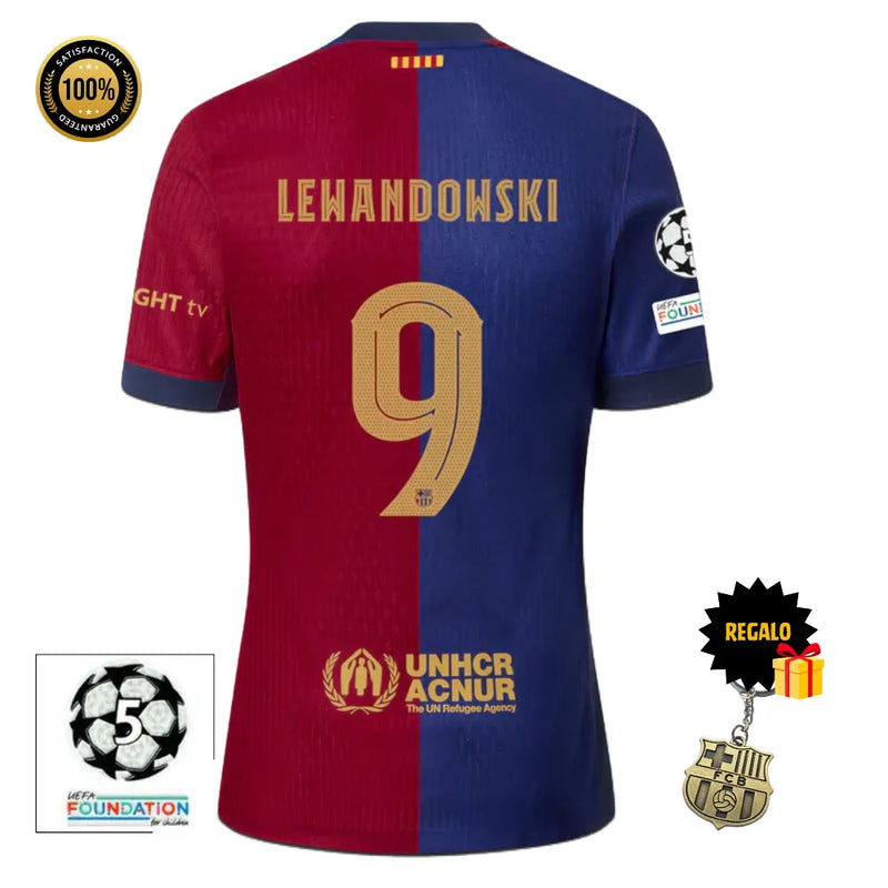 #9 LEWANDOWSKI Camiseta Hombre Primera Equipación 24/25 FC Barcelona