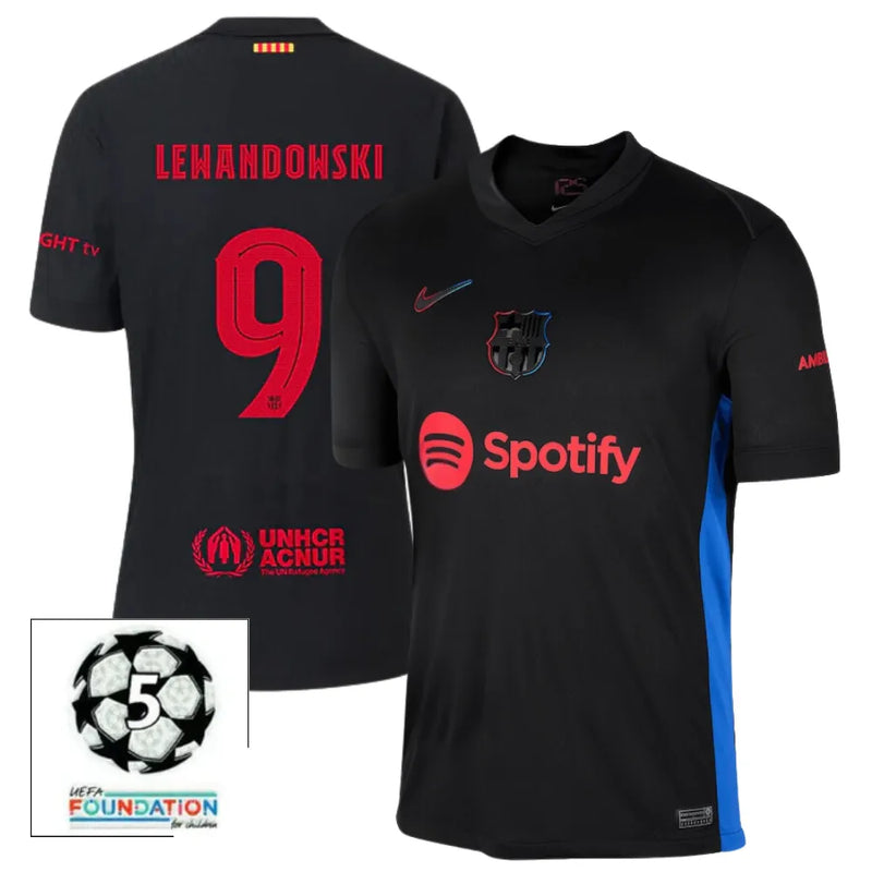 #9 LEWANDOWSKI Camiseta Hombre Segunda Equipación 24/25 FC Barcelona