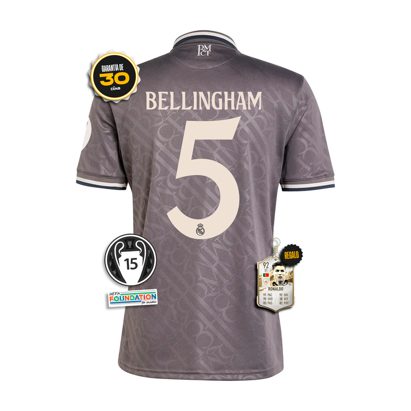 #5 BELLINGHAM Camiseta Real Madrid TERCERA EQUIPACIÓN 2024/25 + 5 REGALOS 🎁