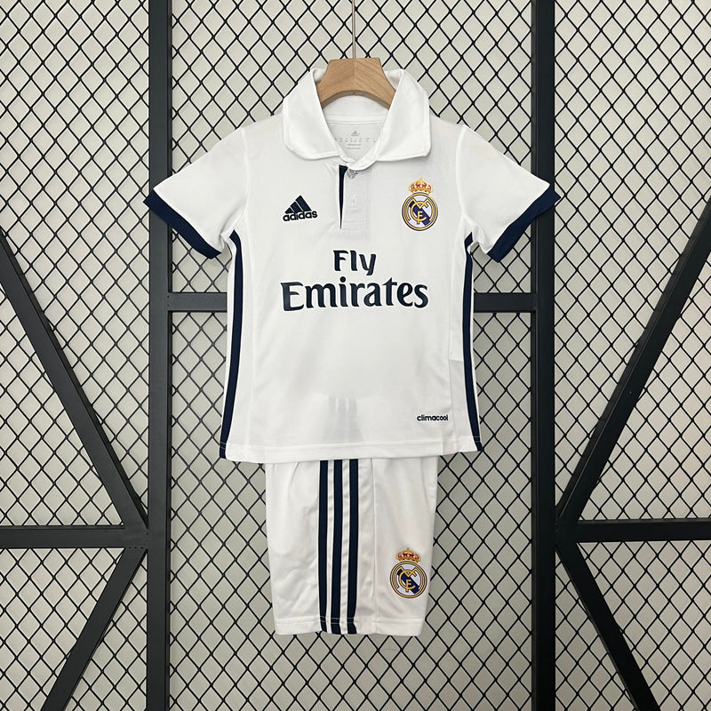 Kids Kit Real Madrid home 16/17 retro